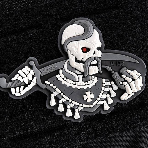 Одежда - M-Tac - 3D нашивка - Больше времени, чтобы не умереть - Серый/Белый - 51160113 - Нашивки