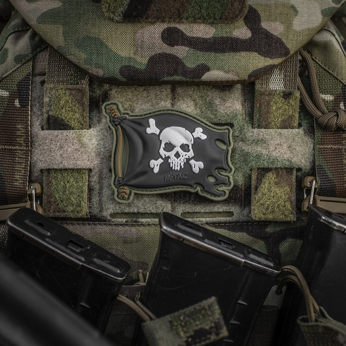 M-Tac - Jolly Roger Patch - ПВХ - Olive Drab - 51116801 - Нашивки - Одяг