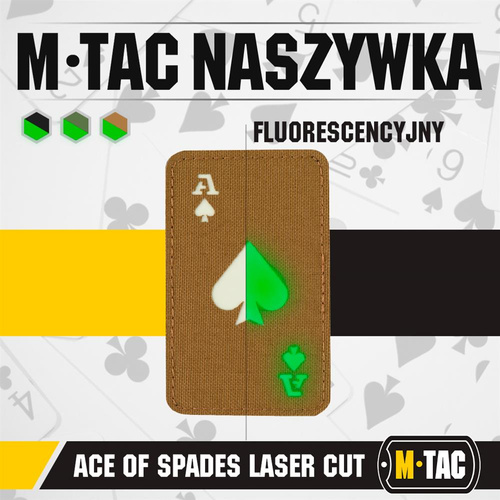 M-Tac - нашивка Ace of Spades - Cordura 500D - Coyote / Fluorescent - 51109599 - Нашивки