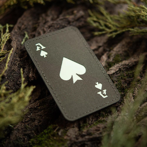 Нашивки - M-Tac - нашивка Ace of Spades - Cordura 500D - Ranger Green / Fluorescent - 51109239
