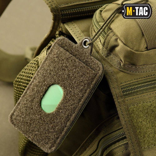 Одяг - M-Tac - Патч-панель з кишенею для посвідчення особи з ремінцем - Оливковий - 10118001 - Нашивки