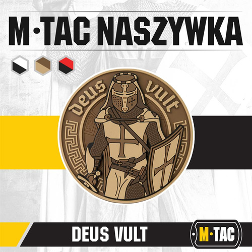 Одежда - M-Tac - 3D ПВХ Нашивка Deus Vult - Coyote - 51116005 - Нашивки