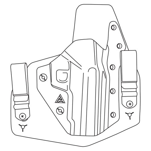 Direct Action - Universal IWB Hybrid Holster - Black - HP-IUSR-HYB-BLK - Внутренние кобуры - Снаряжение