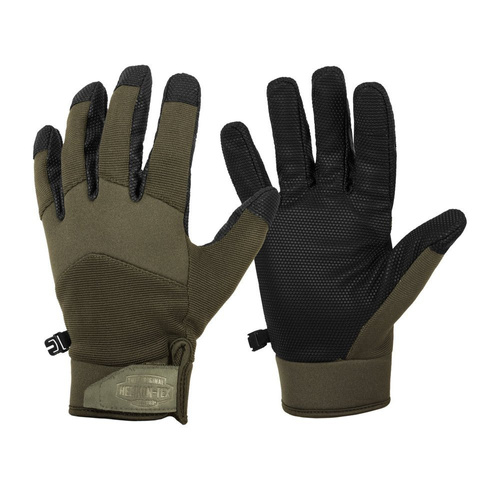 Helikon - Утеплені тактичні рукавички Impact Duty Winter Mk2 - чорні/зелені - RK-ID2-NE-0201B - Тактичні рукавиці