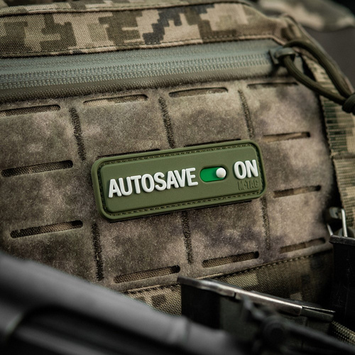 Одяг - M-Tac - Нашивка Morale Patch Autosave PVC - 3D - Оливковий - 51116701 - Нашивки