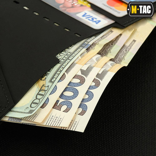 M-Tac - Гаманець Slim Elite Gen.II - Чорний - 10171802 - Гаманці, футляри для документів - Спорядження