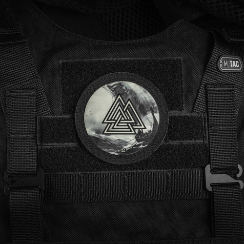 Одежда - M-Tac - Valknut/Drakkar patch - Cordura 500D - Black/Fluorescent - 51291299 - Нашивки