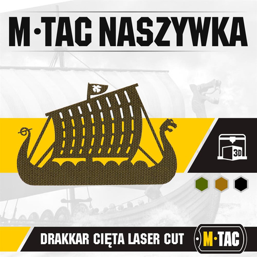 M-Tac - Нашивка Laser cut Drakkar - Ranger Green - 51170023 - Нашивки