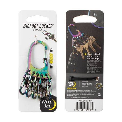 Nite Ize - Карабин для ключей BigFoot Locker™ KeyRack™ - Spectrum - KLKBF-07-R3 - Карабины