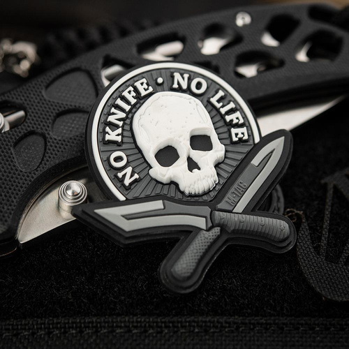 Нашивки - M-Tac - Нашивка 3D PVC No Knife - без життя - чорний / білий - 51128236 - 51128236