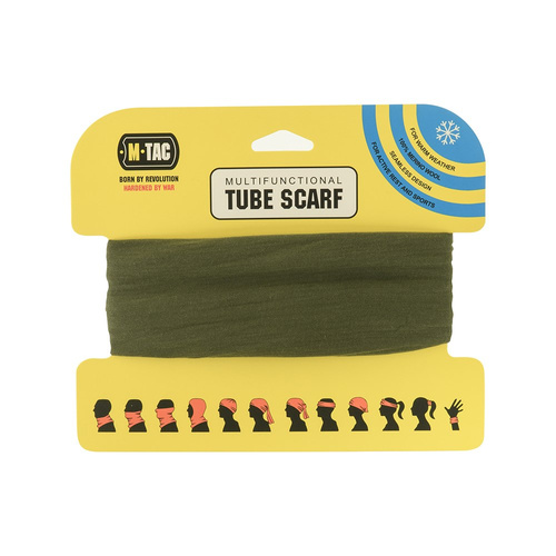 Бандани, арафатки, шарфи-труби - M-Tac - Шарф из шерсти мериноса - Оливковый - HLI-MWB-OD