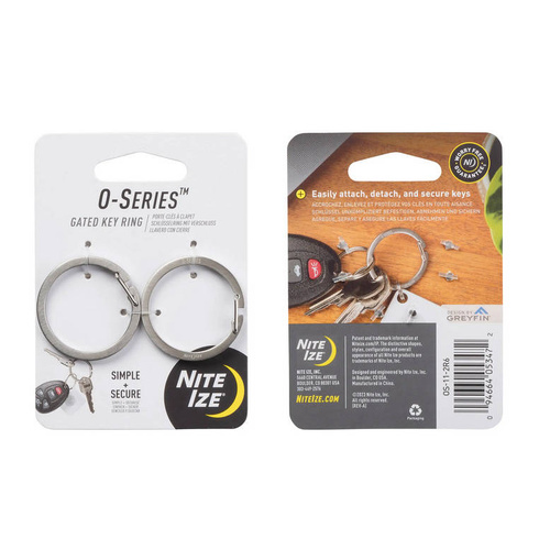 Nite Ize - Брелок O-Series - 2 шт. - Сталь - Срібло - OS-11-2R6 - Карабины