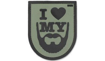 101 Inc. - 3D пластырь - I Love My Beard - зеленый