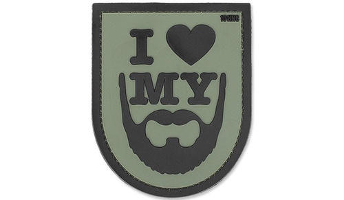 101 Inc. - 3D пластырь - I Love My Beard - зеленый - Нашивки