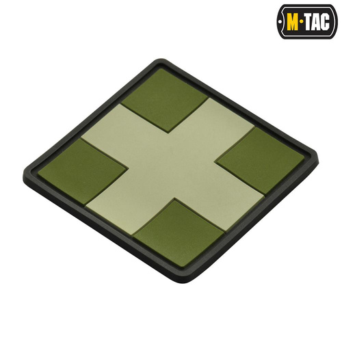 Група крові, медичні - M-Tac - 3D PVC Нашивка Medic Cross Square patch - Оливковий - 51124001