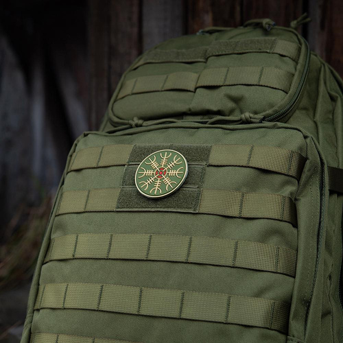 Нашивки - M-Tac - 3D ПВХ Нашивка "Шлем ужаса" - Olive - 51221001