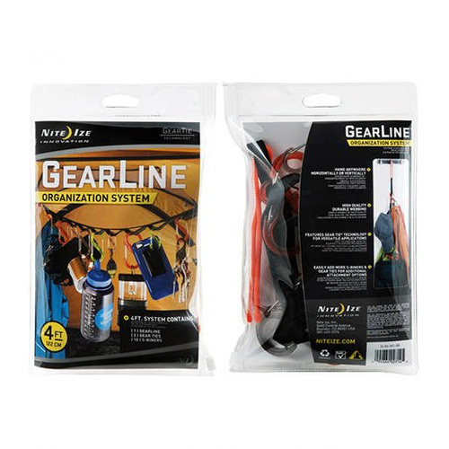 Nite Ize - Набор органайзеров GearLine Organization System - 10 карабинов S-Biner - 122 см - GLN4-M1-R8 - Карабины