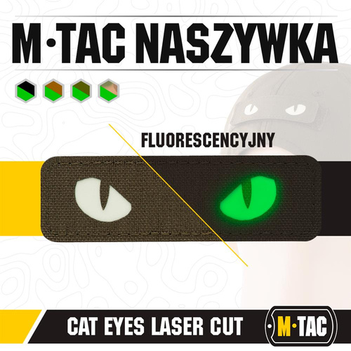 M-Tac - Нашивка Morale Patch - Cat Eyes - Laser Cut - Ranger Green - 51009239 - Нашивки