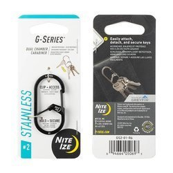 Карабін Nite Ize - G-Series™ #2 з двома відділеннями - сталевий - чорний - GS2-01-R6