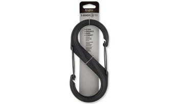 Nite Ize - S-Biner #8 Plastic Black Gate Carabiner - Black - SBP8-03-01BG