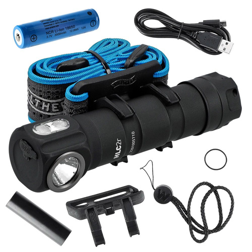 Ліхтарики на голову - Walther - Налобний світлодіодний ліхтар HLC2r - 1000 лм - Чорний - 3.7138