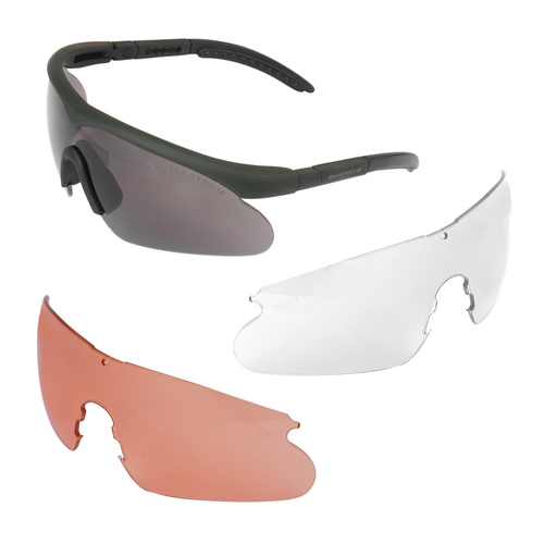 Swiss Eye - Балістичні окуляри Raptor with Visor Set - Rubber Green - 10163 - Балістичні окуляри