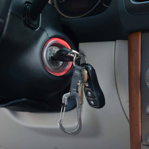 Карабины - Nite Ize - Kарабинчик SlideLock Key Ring #3 - Чёрный - CSLW3-01-R6