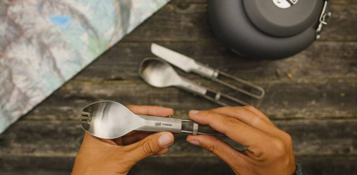 Esbit - складная туристическая ложка/вилка Titanium Spork - FSP17-TI - Туристические столовые приборы