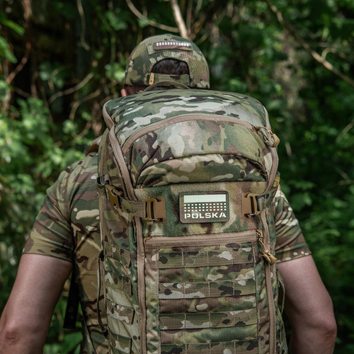 M-Tac - Нашивка з прапором і написом Польща - Лазерне різання - Пікселі/Прямокутник - Мультикамера/Флюо - 51007208 - Нашивки