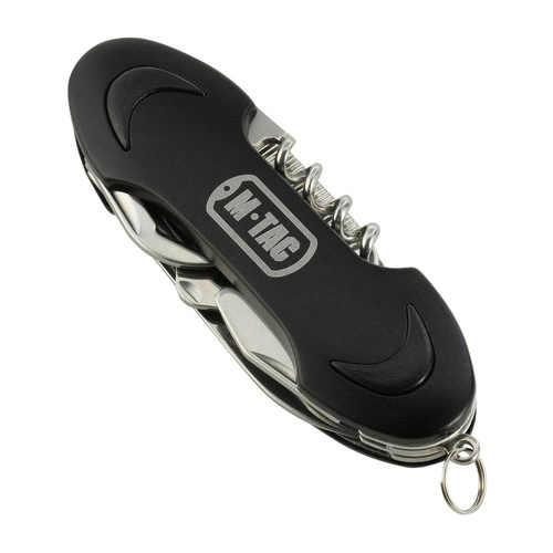 Швейцарські ножі - M-Tac - Кишеньковий ніж - Сталь / Чорний - 60017002 - Швейцарські ножі