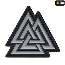 M-Tac - 3D Нашивка з ПВХ Valknut - чорний / сірий - 51163211