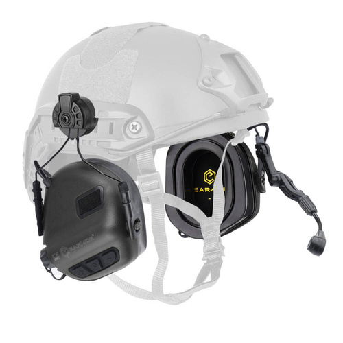 Earmor - Гарнітура для шоломів M32H PLUS - Установка АRC - чорний - M32H-BK/ARC (PLUS) - Рації