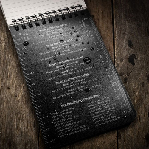 Водонепроникні блокноти - Rite in the Rain - водонепроникний блокнот для стрільців DOPE - 4 x 6" - D746 - чорний