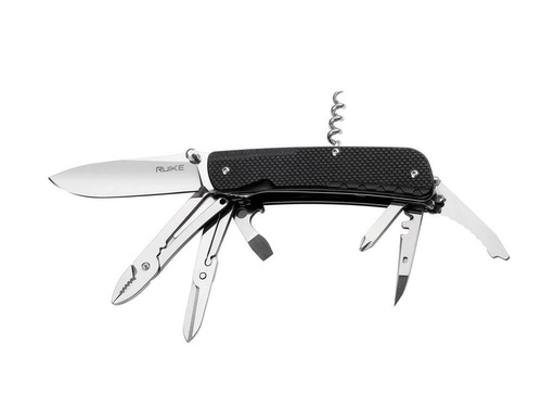 Ruike - Многофункциональный карманный нож LD41-B - 18 инструментов - черный - 340-017 - Мультитулы