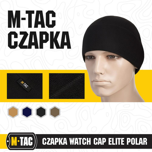 Зимові шапки - M-Tac - Зимова шапка Watch Cap Elite - фліс - чорна - 40002002.