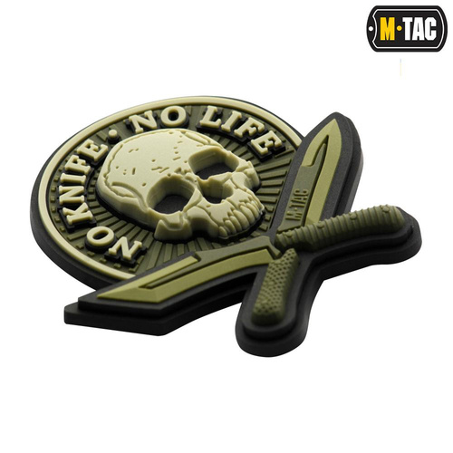Нашивки - M-Tac - Нашивка No Knife - No Life 3D PVC - Olive - 51128001