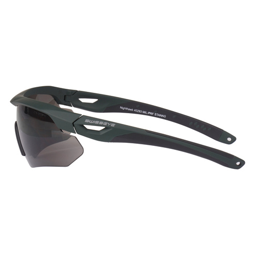 Swiss Eye - Балістичні окуляри Nighthawk with Visor Set - Rubber Green - 40293 - Балістичні окуляри - Засоби захисту