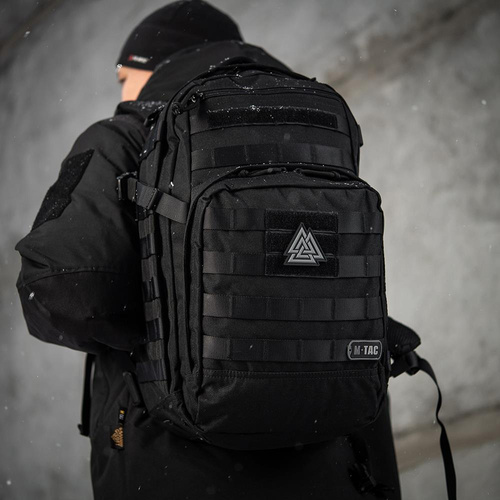 M-Tac - 3D Нашивка з ПВХ Valknut - чорний / сірий - 51163211 - Нашивки - Одяг