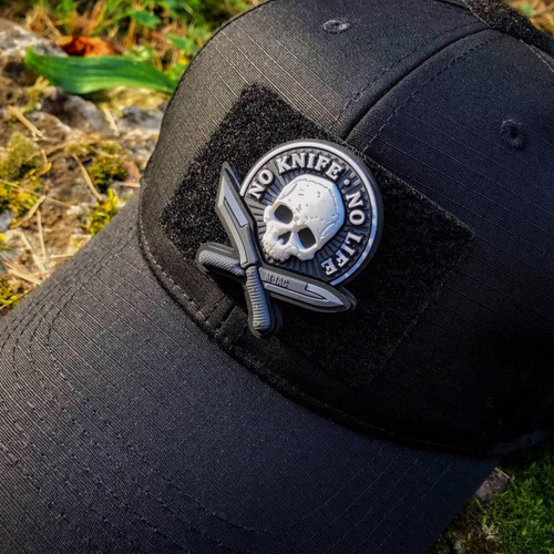 Одежда - M-Tac - Нашивка 3D PVC No Knife - No Life patch - Black / White - 51128236 - Нашивки