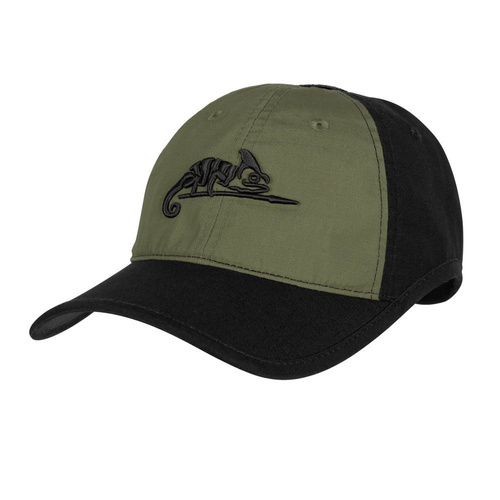 Helikon - Кепка с логотипом - PolyCotton Ripstop - черный / оливково-зеленый - CZ-LGC-PR-0102B - Кепки