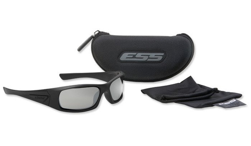 Баллистические очки - ESS - Ballistic Glasses 5B - черная оправа, поляризованный зеркальный серый - поляризованные - EE9006-03