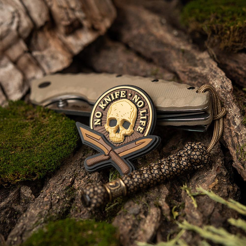 M-Tac - Нашивка 3D PVC No Knife - No Life patch - Coyote - 51128005 - Нашивки - Одежда