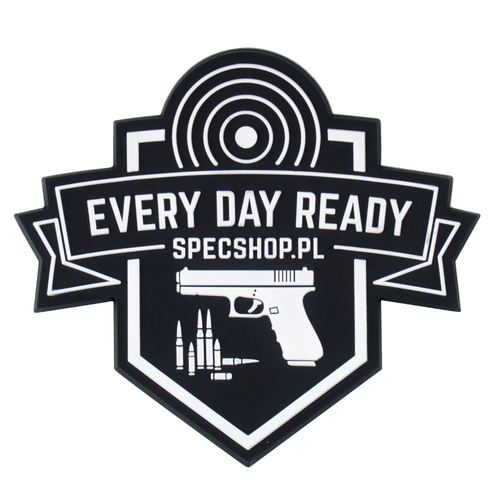 SpecShop.pl - Тактична нашивка на липучці - Щит - чорна - 67x70 мм. - Нашивки