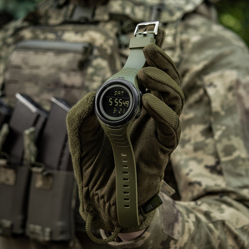 Часы - M-Tac - Тактические часы 2166 - светодиодные - 5 ATM - Зелёный - 50008001