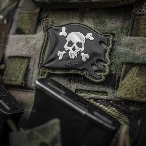 Одяг - M-Tac - Jolly Roger Patch - ПВХ - Olive Drab - 51116801 - Нашивки