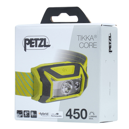 Petzl - Tikka Core акумуляторний світлодіодний налобний ліхтар - 450 лм - жовтий - E067AA03 - Ліхтарики на голову