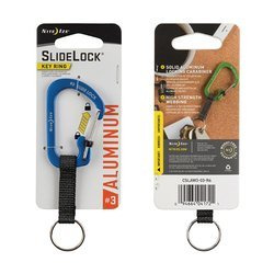 Nite Ize - Карабин SlideLock® Key Ring Aluminum - Синий - CSLAW3-03-R6