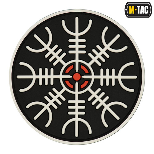 M-Tac - Нашивка 3D PVC Hełm Grozy - чорний / червоний / білий - 51221233 - Нашивки
