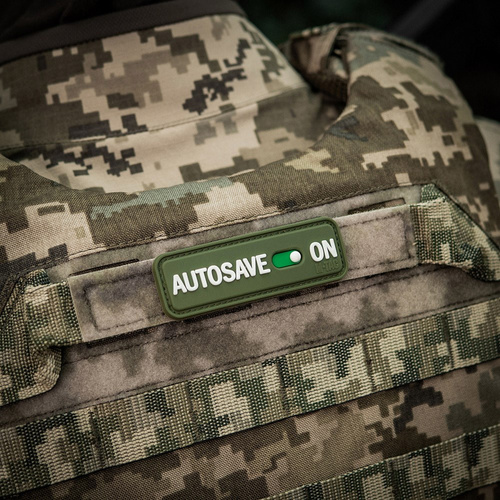 M-Tac - Нашивка ПВХ Autosave - 3D - Olive - 51116701 - Нашивки - Одежда
