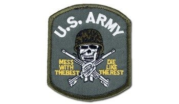 FOSTEX - нашивка - Череп армії США - зелений